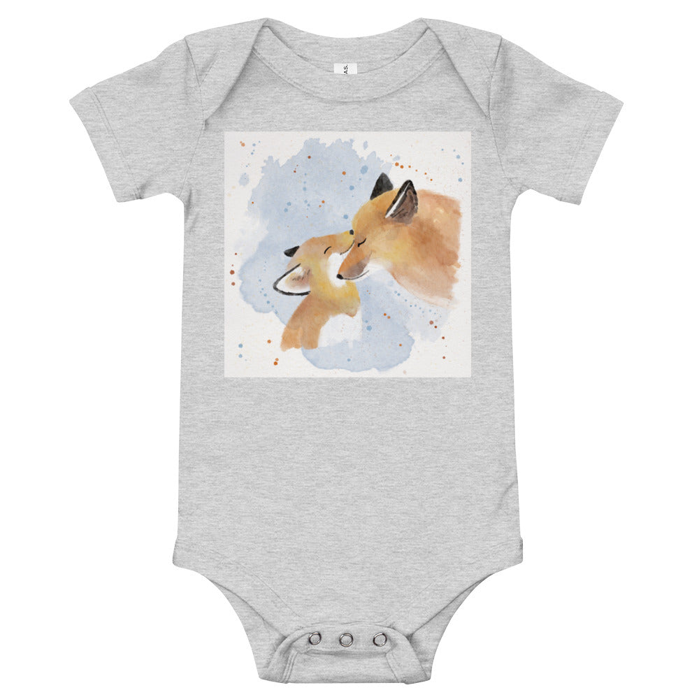 Baby short sleeve one piece Foxes