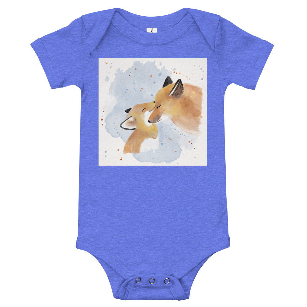 Baby short sleeve one piece Foxes