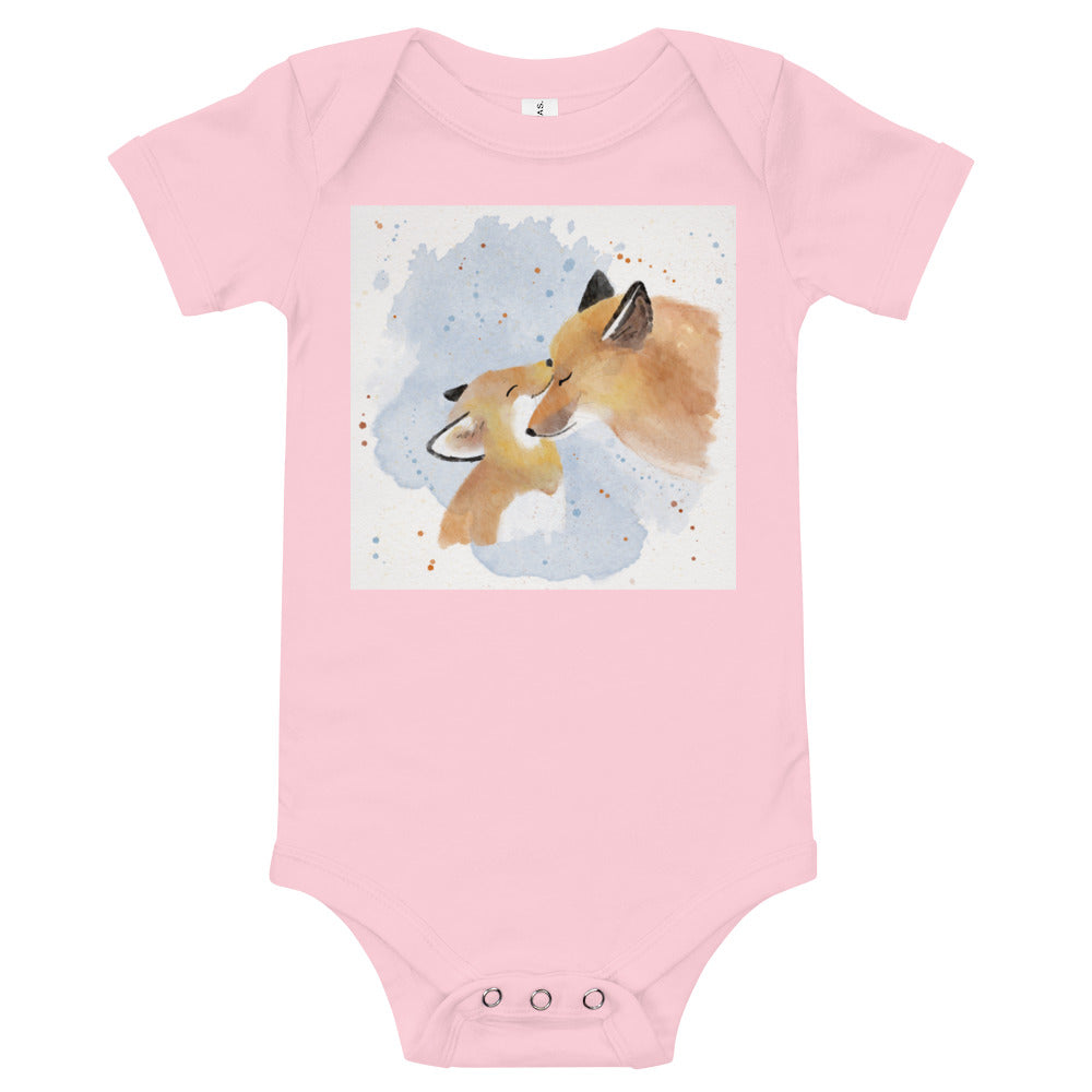Baby short sleeve one piece Foxes