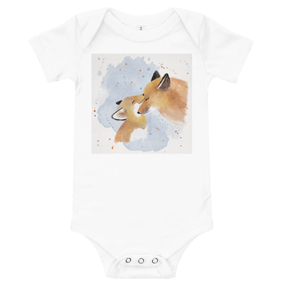 Baby short sleeve one piece Foxes