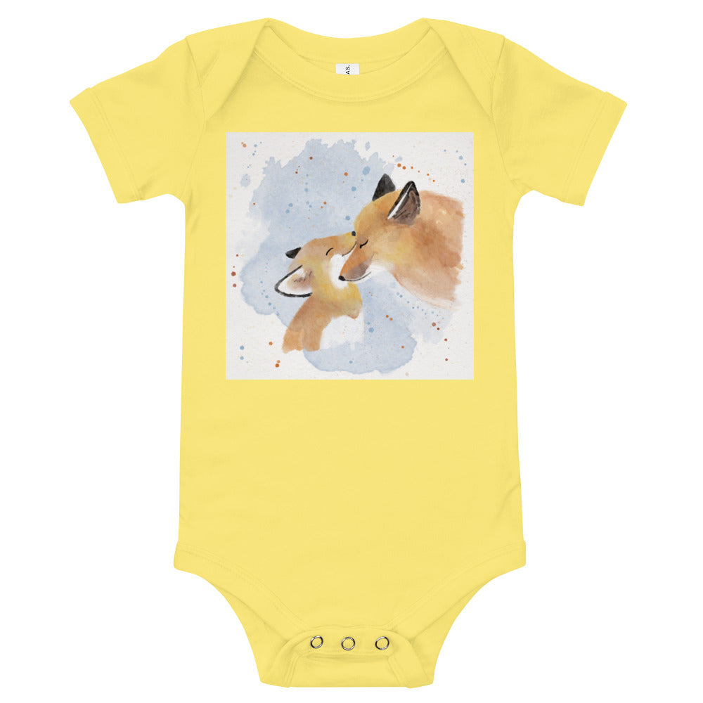 Baby short sleeve one piece Foxes