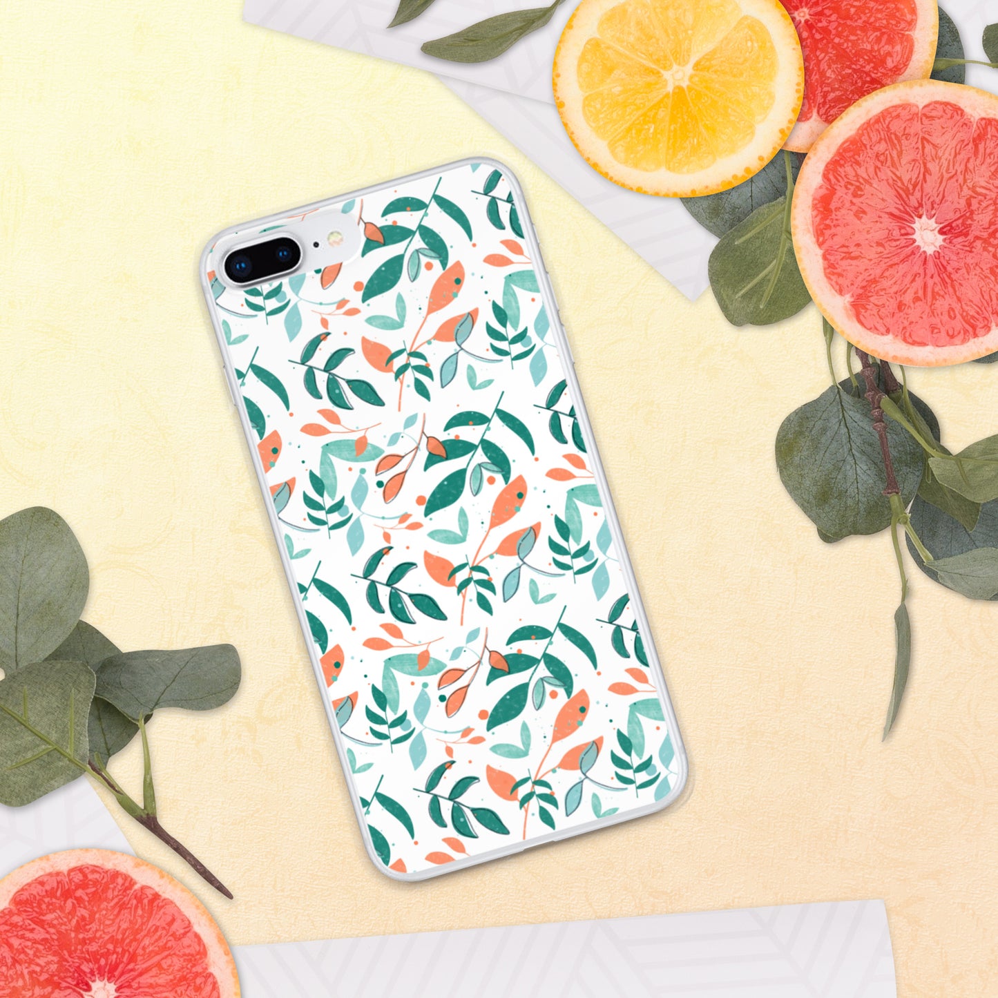 iPhone Case, Leaves white