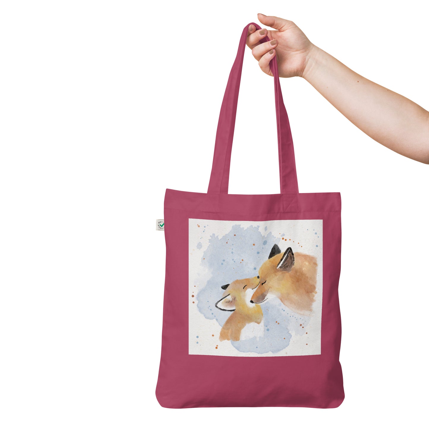 Organic fashion tote bag Foxes