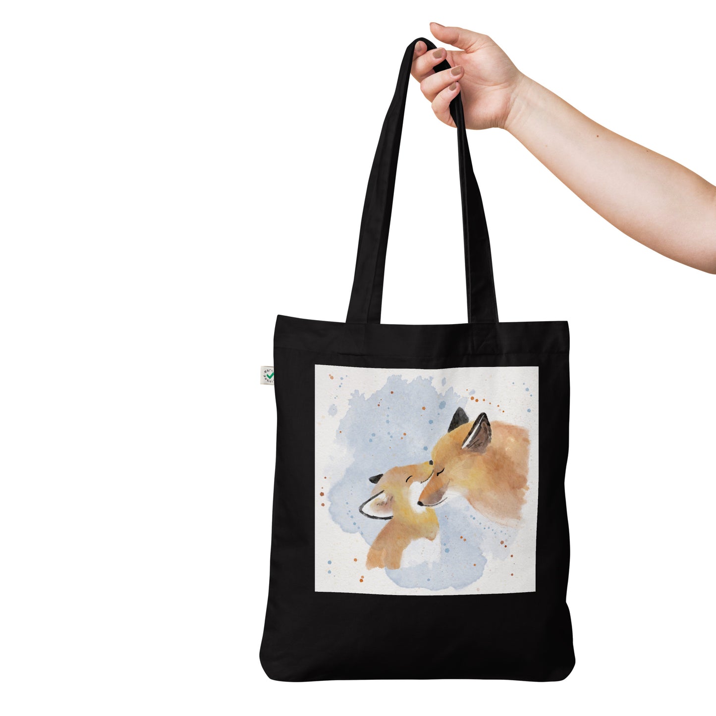 Organic fashion tote bag Foxes