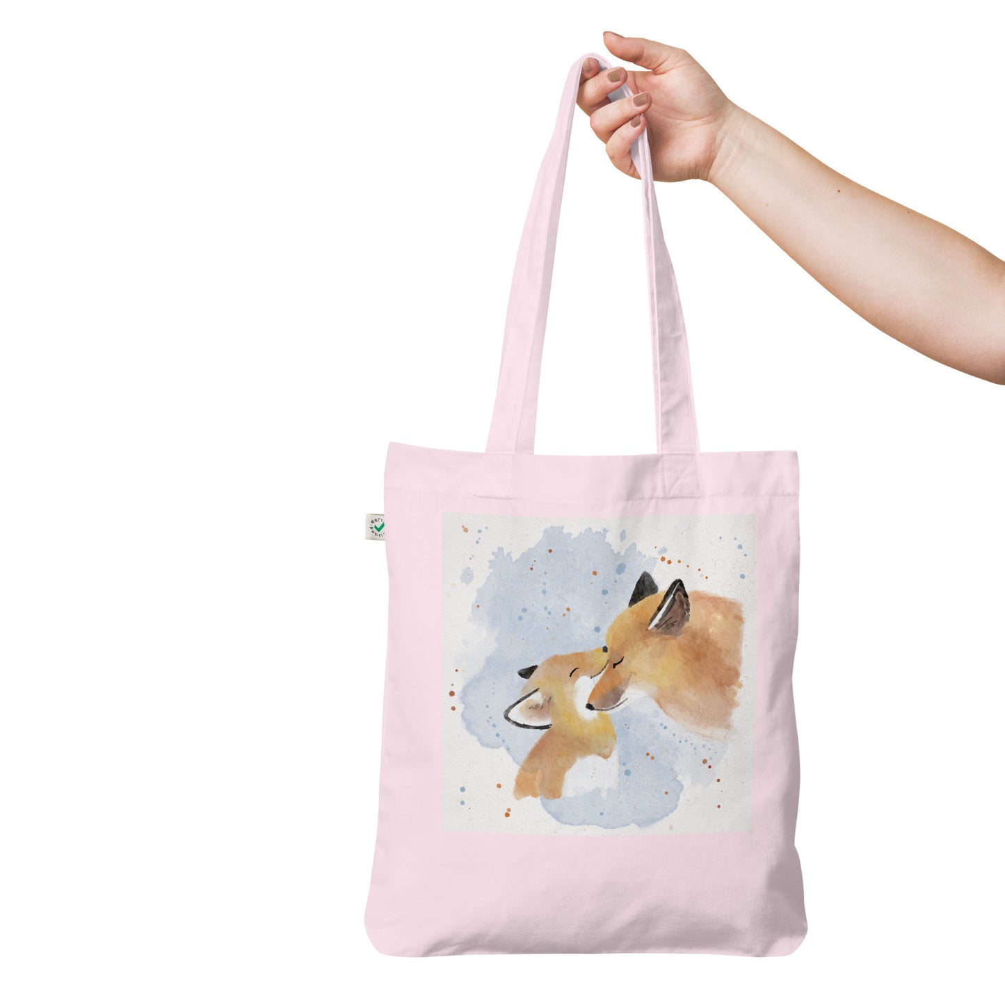 Organic fashion tote bag Foxes