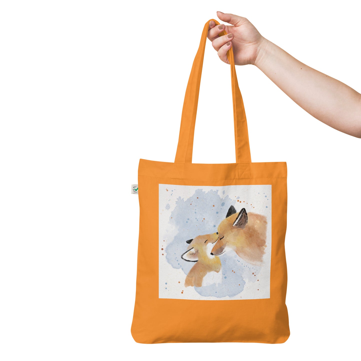 Organic fashion tote bag Foxes