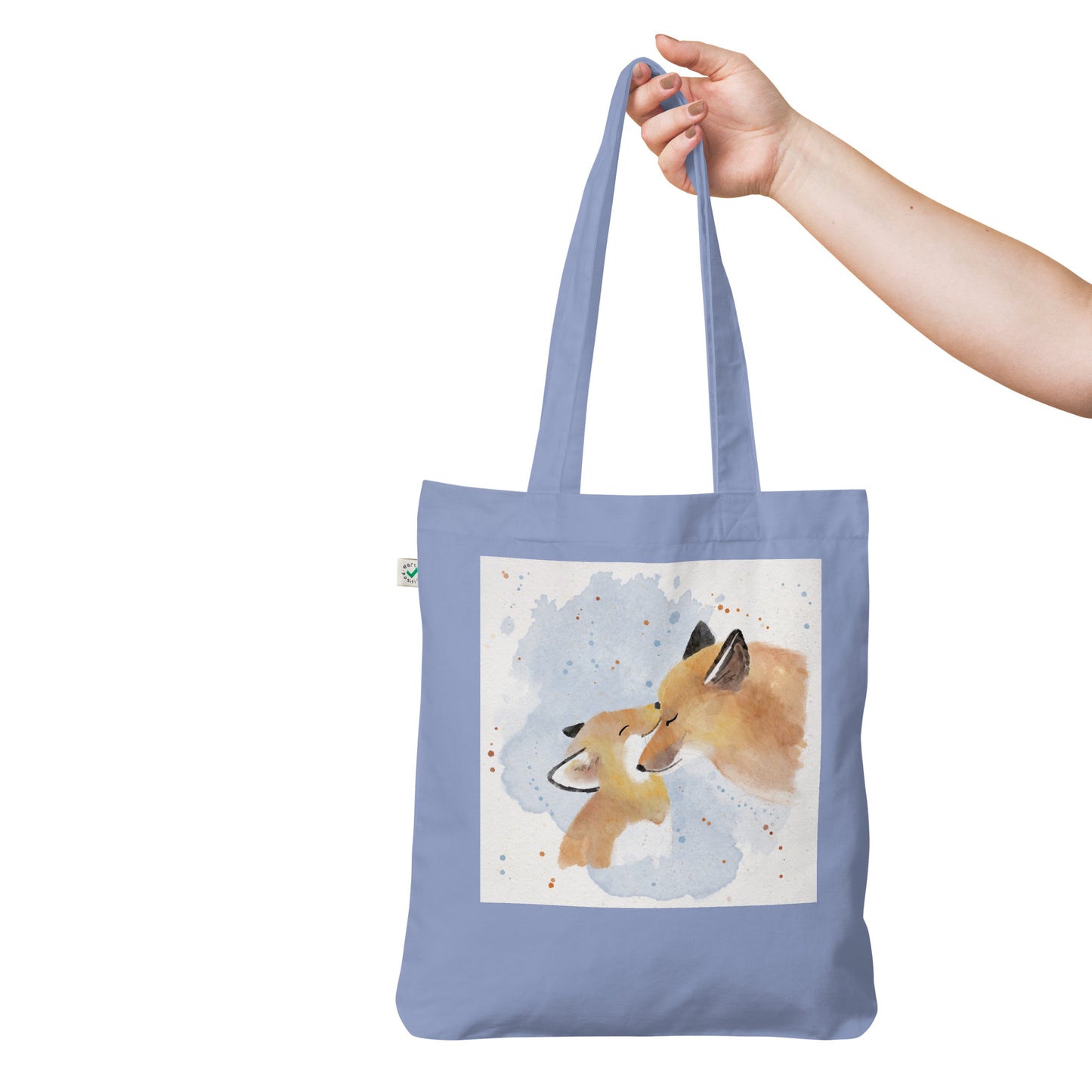 Organic fashion tote bag Foxes
