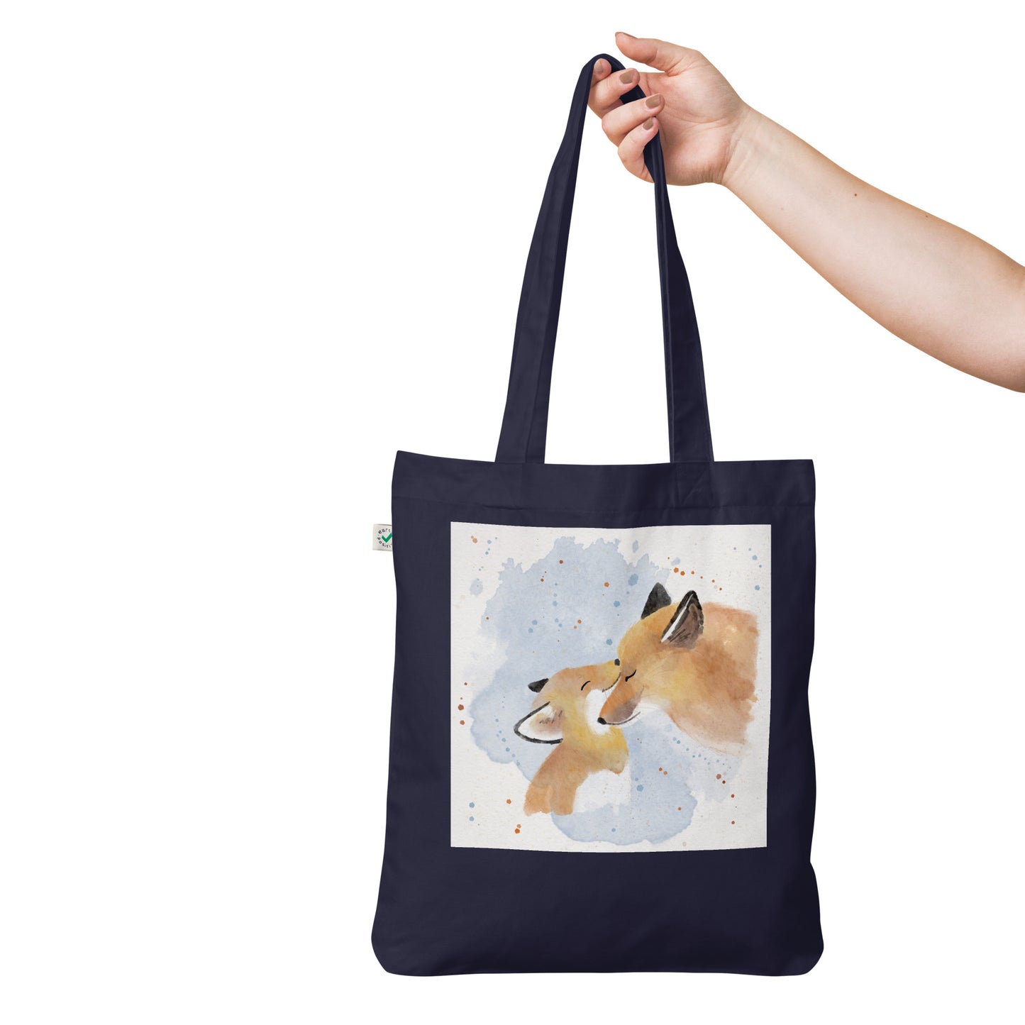 Organic fashion tote bag Foxes