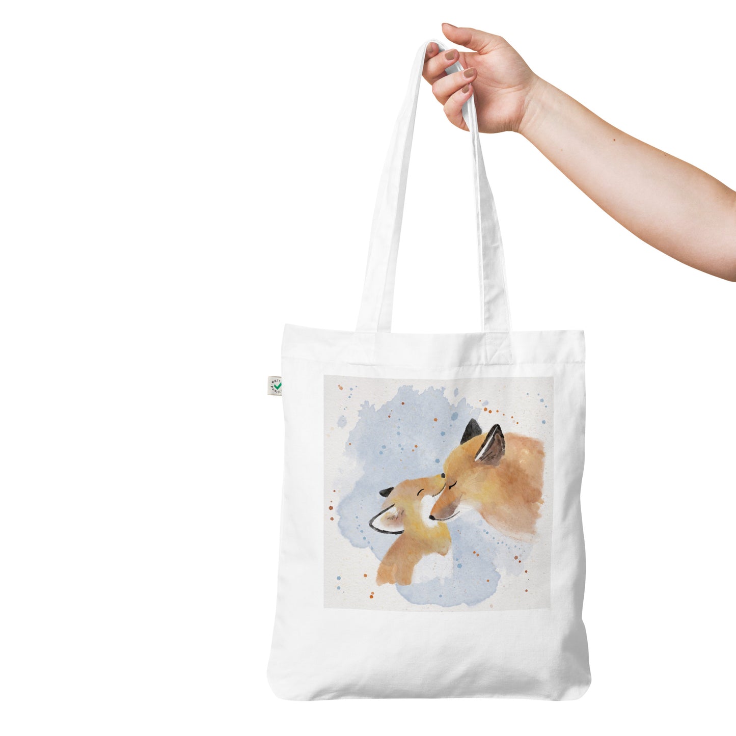 Organic fashion tote bag Foxes