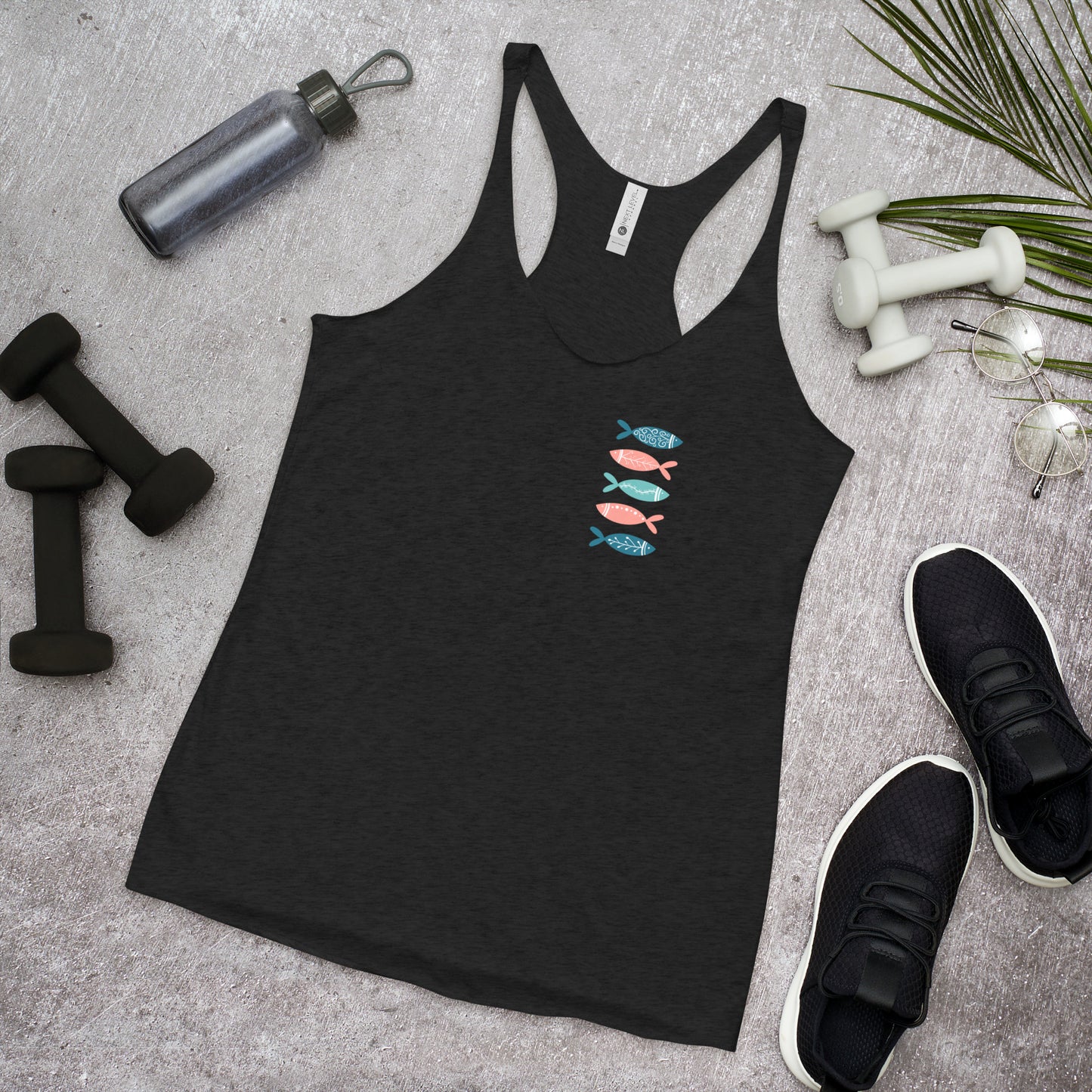 Women's Racerback Tank, Colorful fish