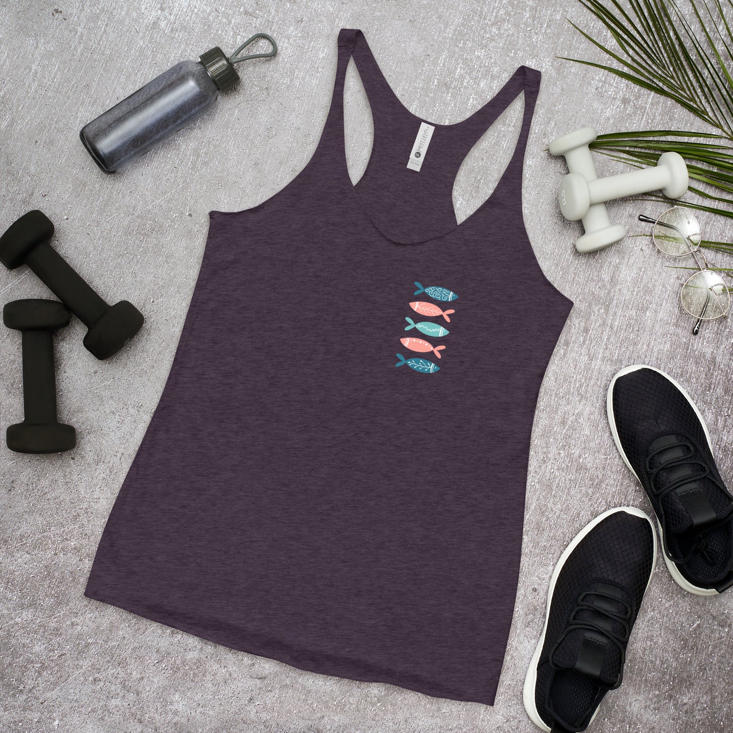Women's Racerback Tank, Colorful fish