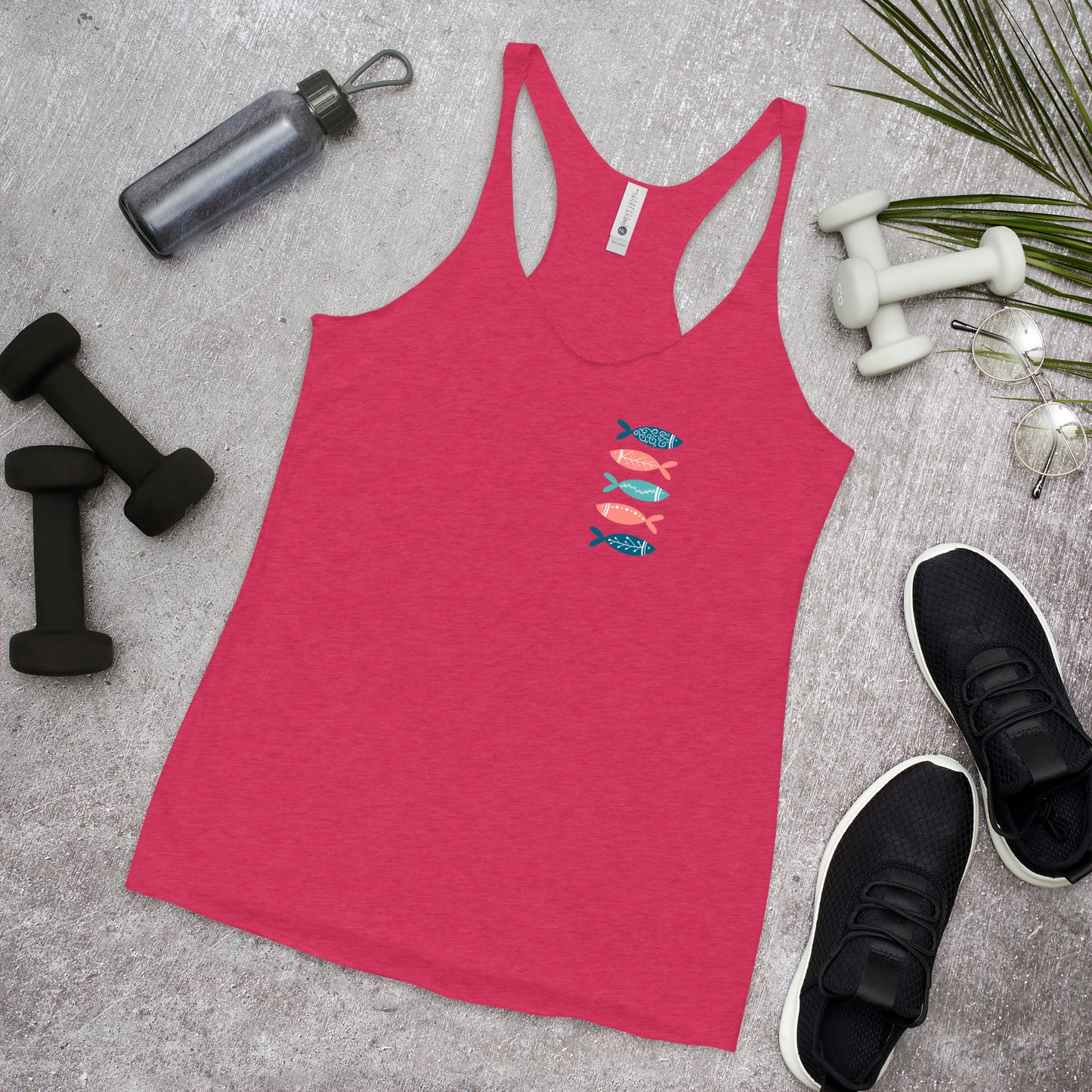 Women's Racerback Tank, Colorful fish