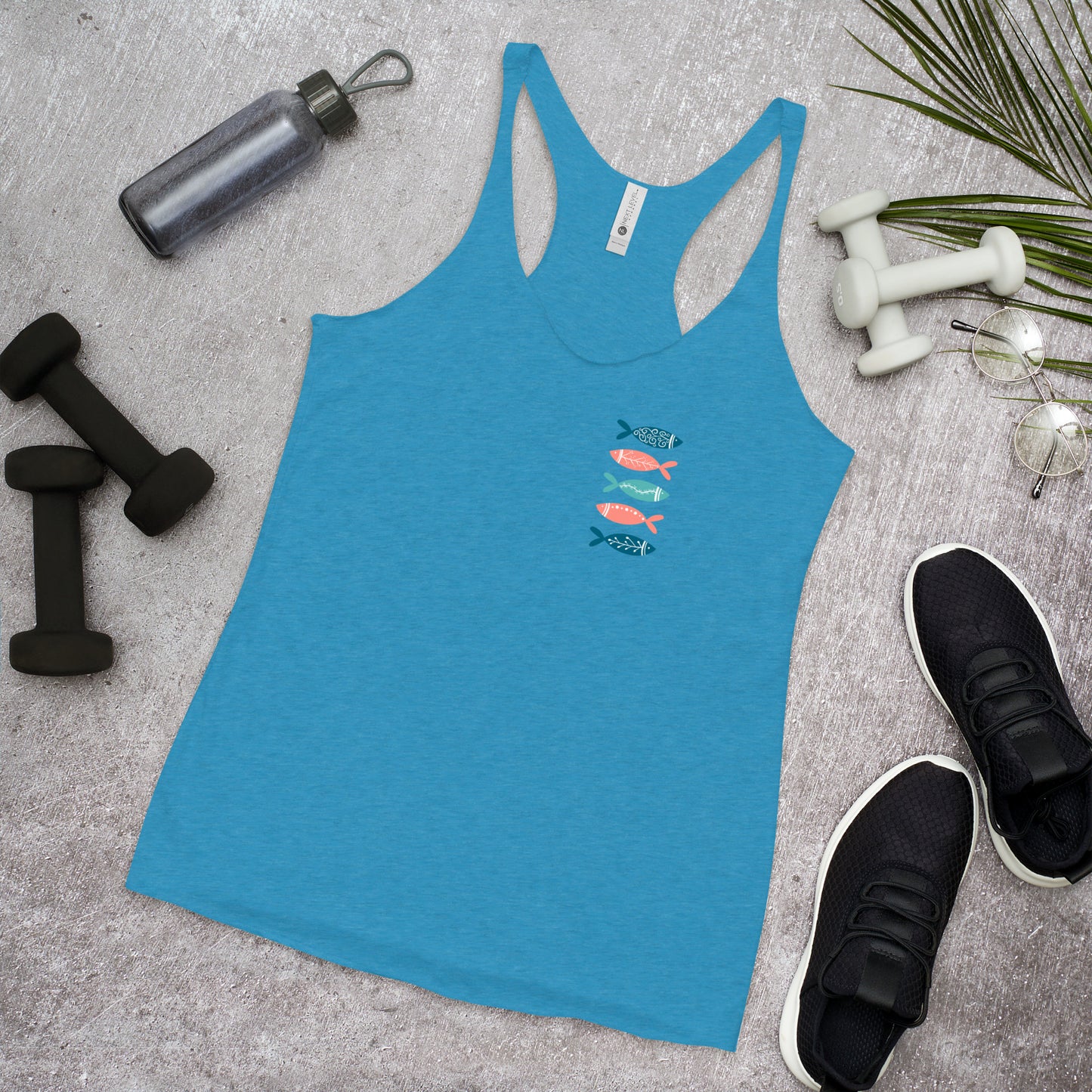 Women's Racerback Tank, Colorful fish
