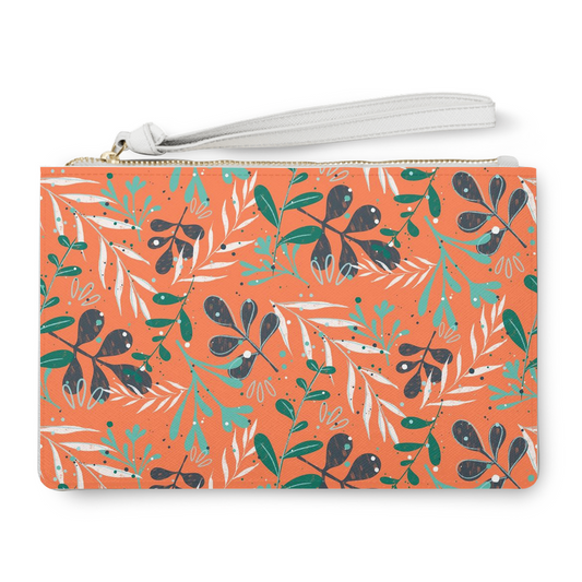 Clutch Bag, Leaves orange