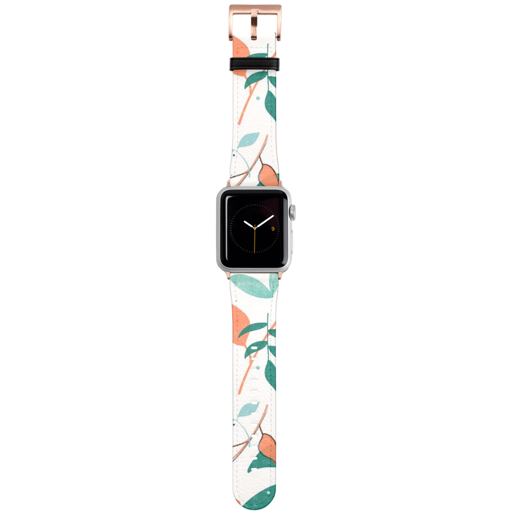 Watch Straps, Leaves white