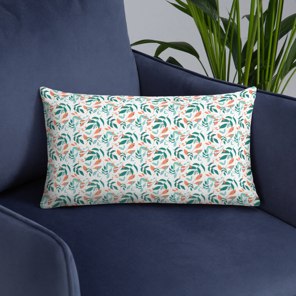 Basic Pillow, Leaves white