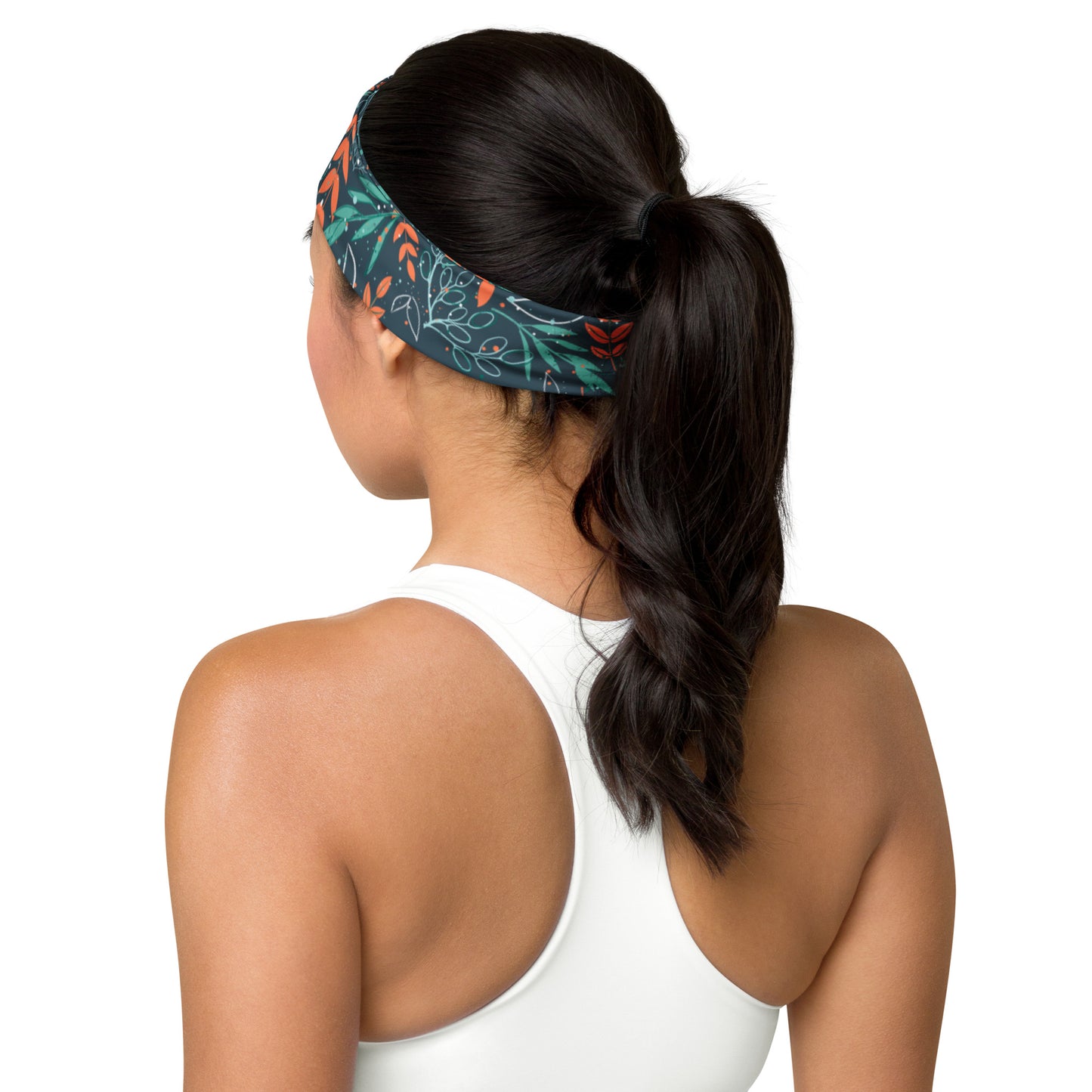 Headband, Leaves blue