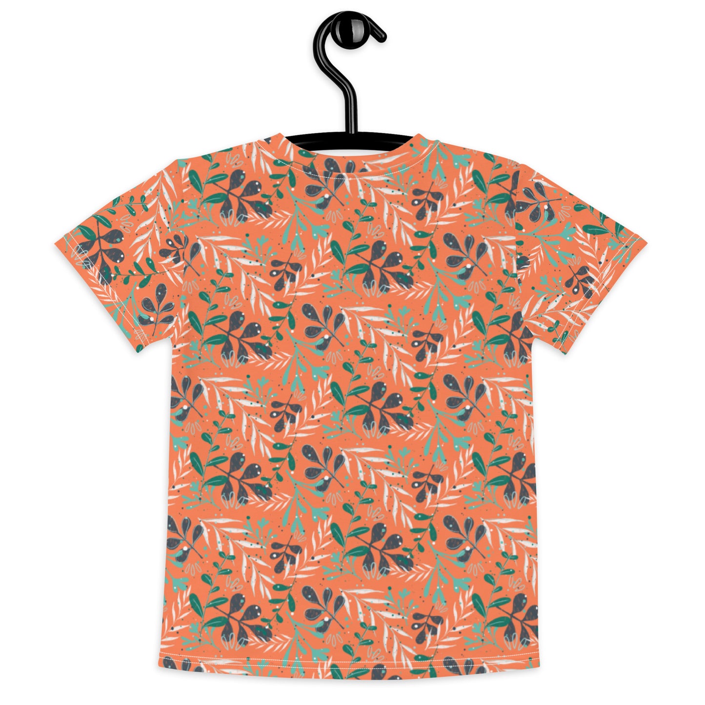 Kids crew neck t-shirt, Leaves orange