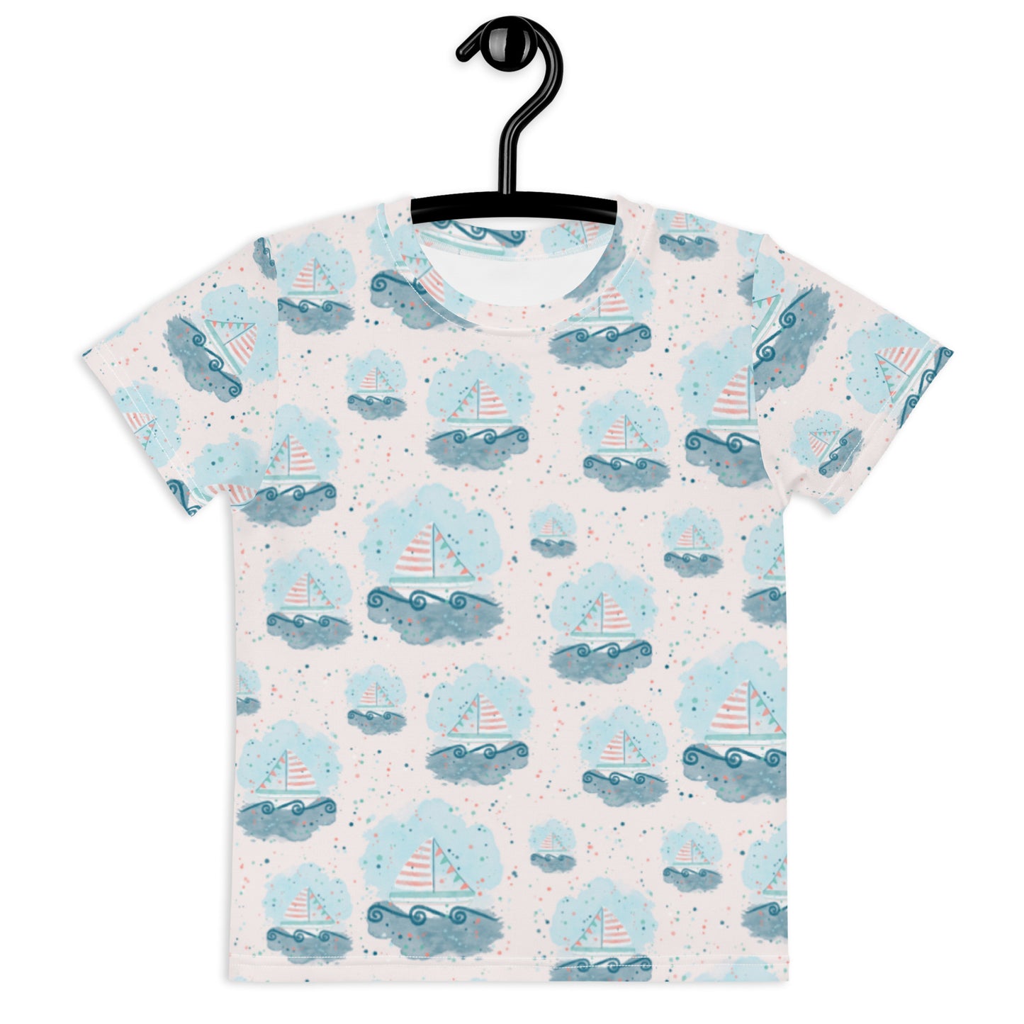 Kids crew neck t-shirt, Sail boats