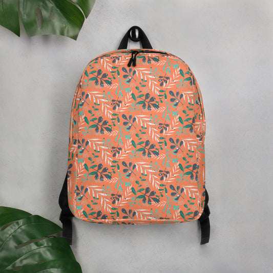 Minimalist Backpack, Leaves orange