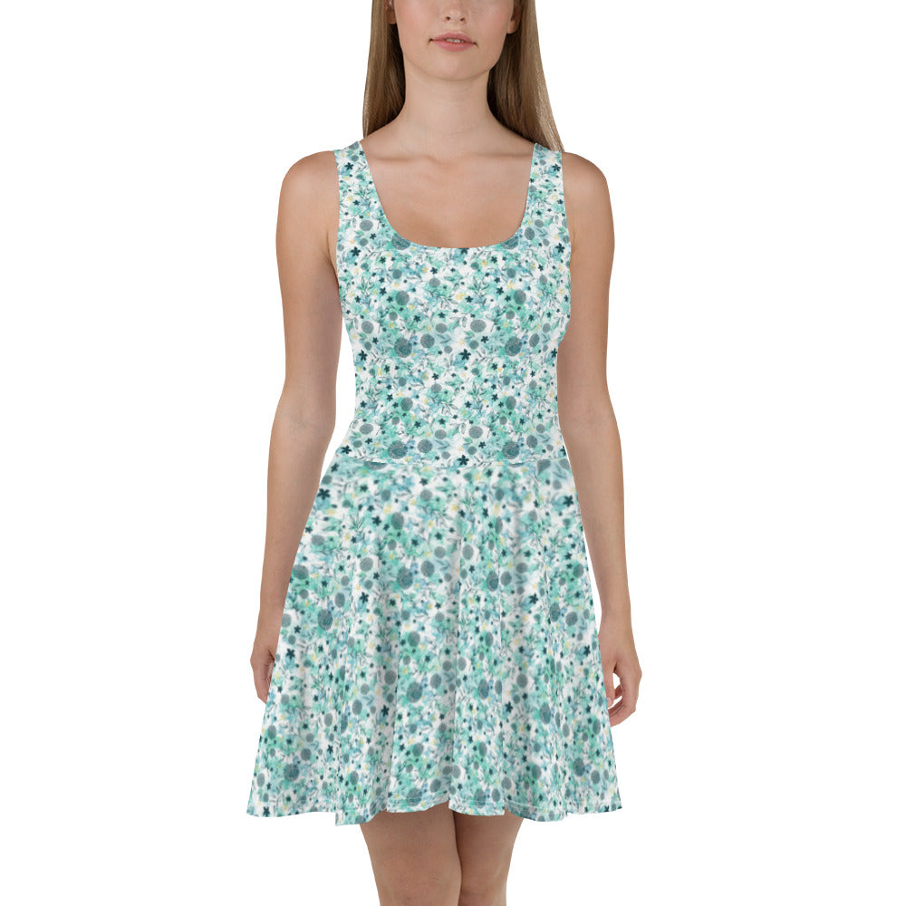 Skater Dress, Little blue florals