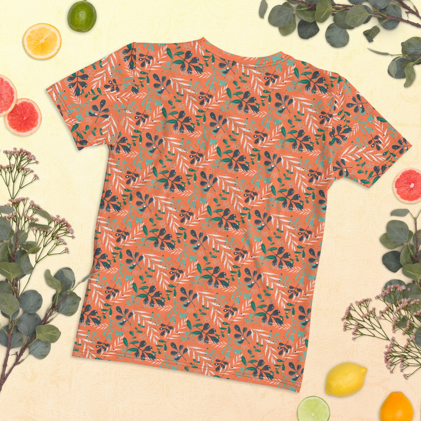 Women's T-shirt, Leaves orange