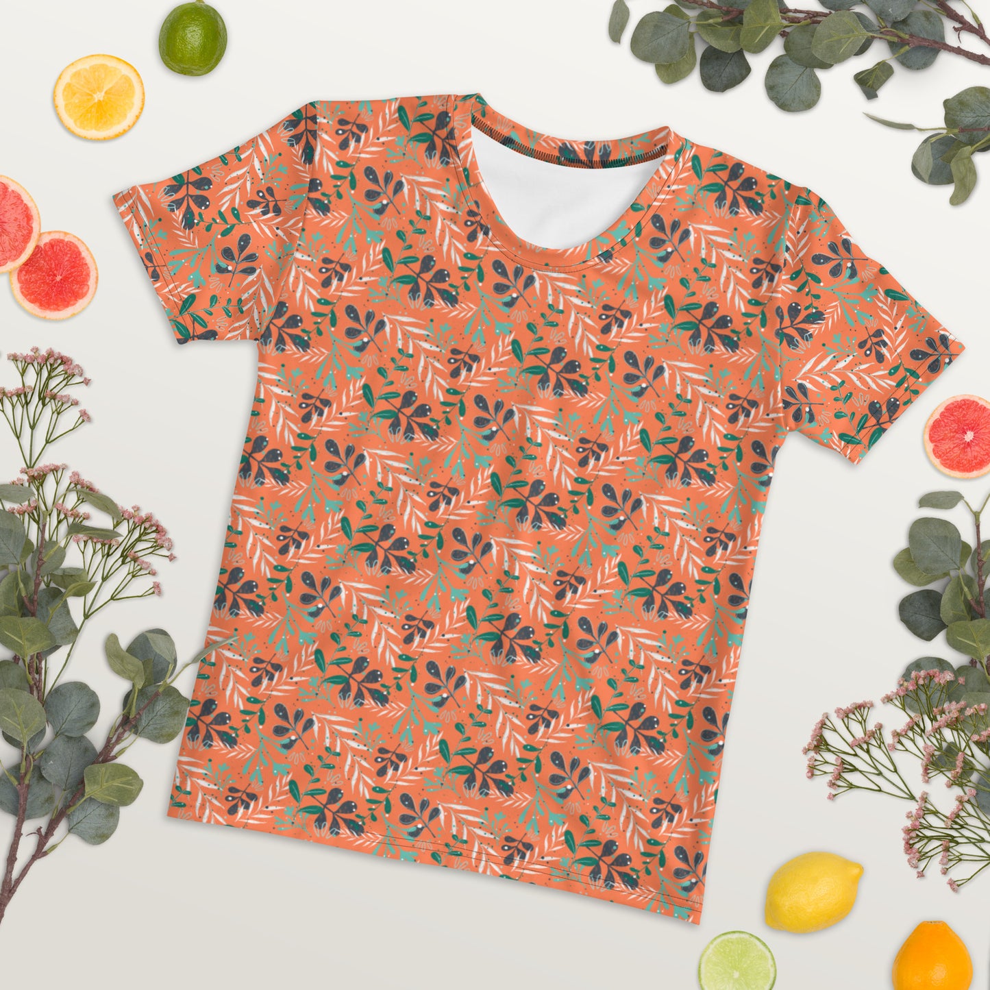 Women's T-shirt, Leaves orange