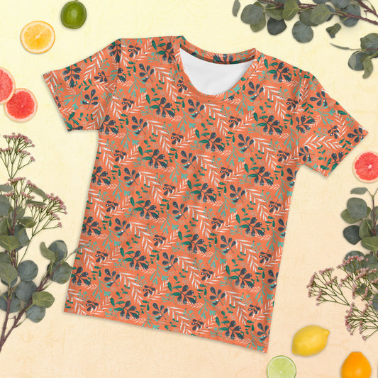 Women's T-shirt, Leaves orange