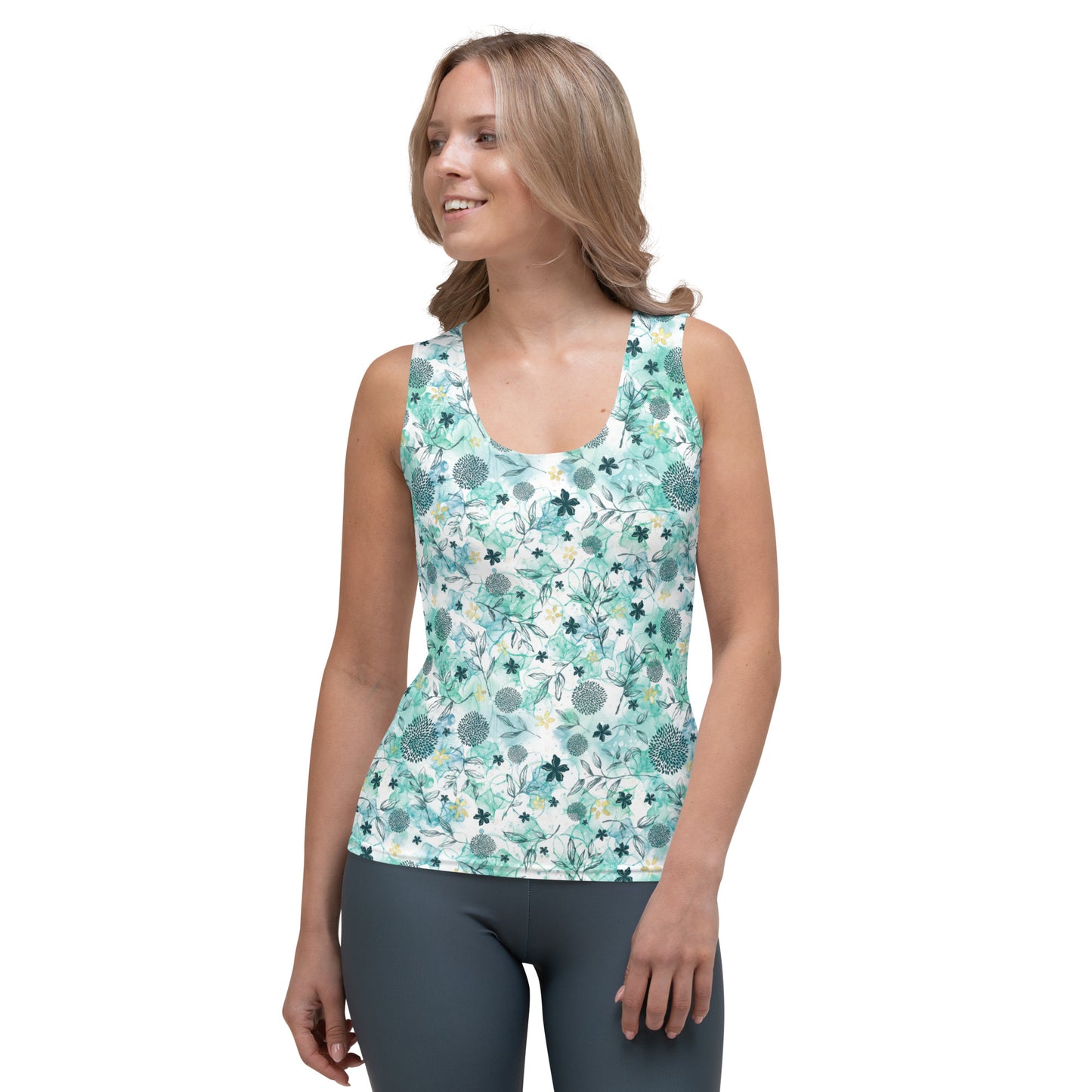 Tank Top, Little blue florals