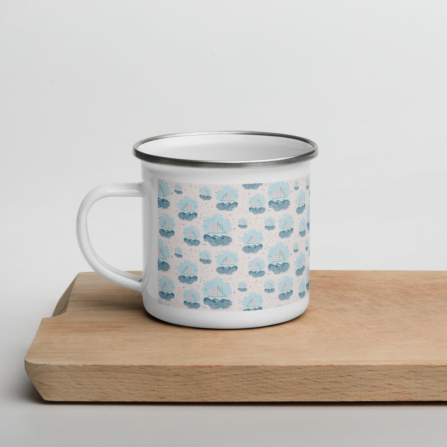 Enamel Mug, Sail boats