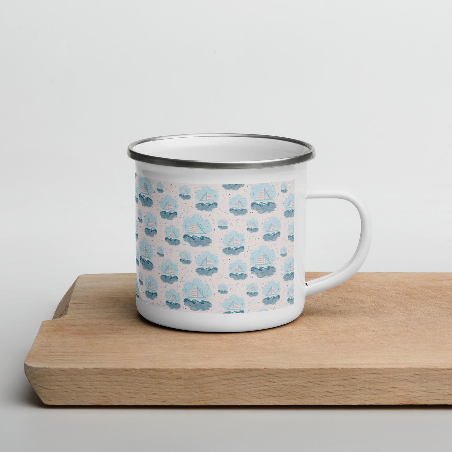 Enamel Mug, Sail boats