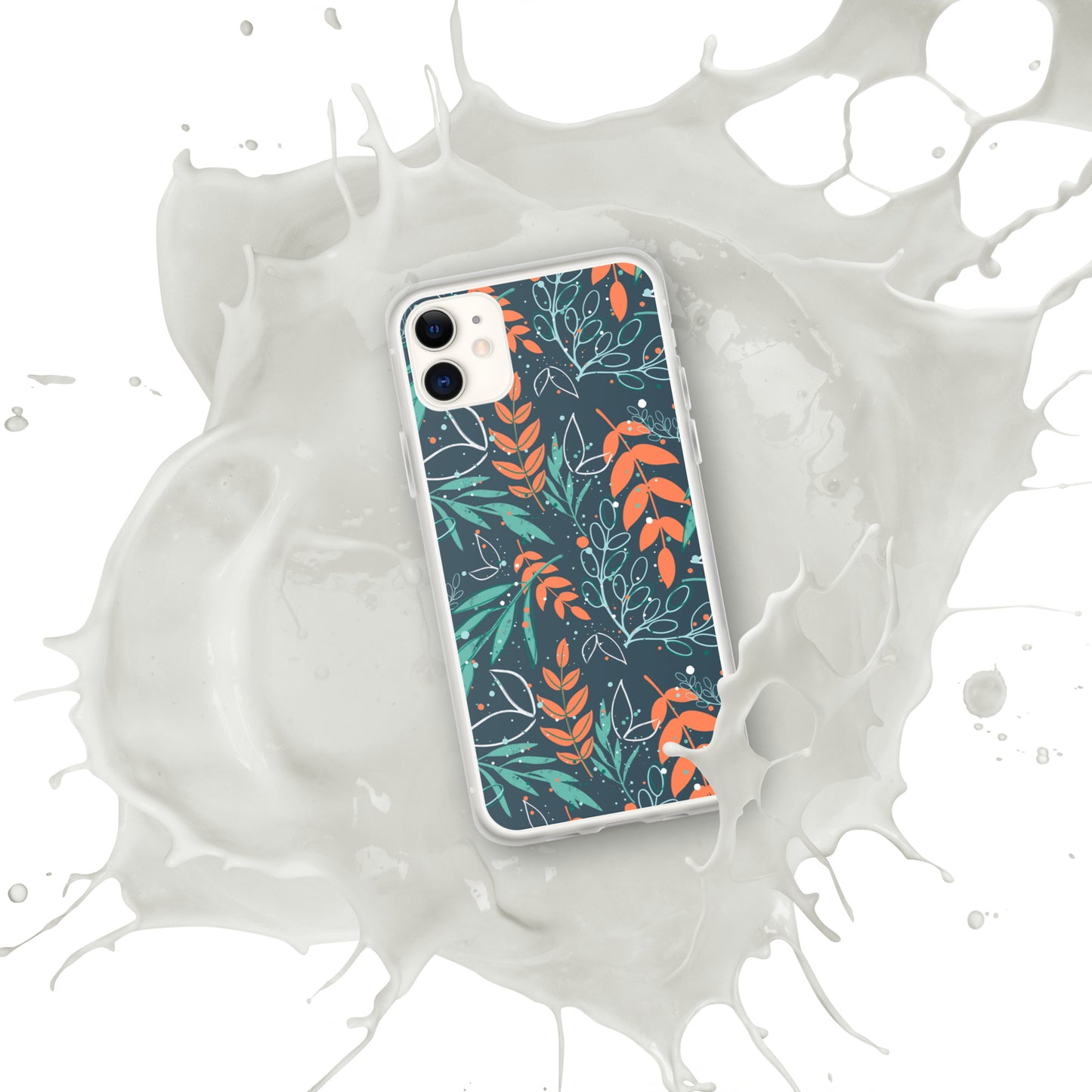 iPhone Case, Leaves blue