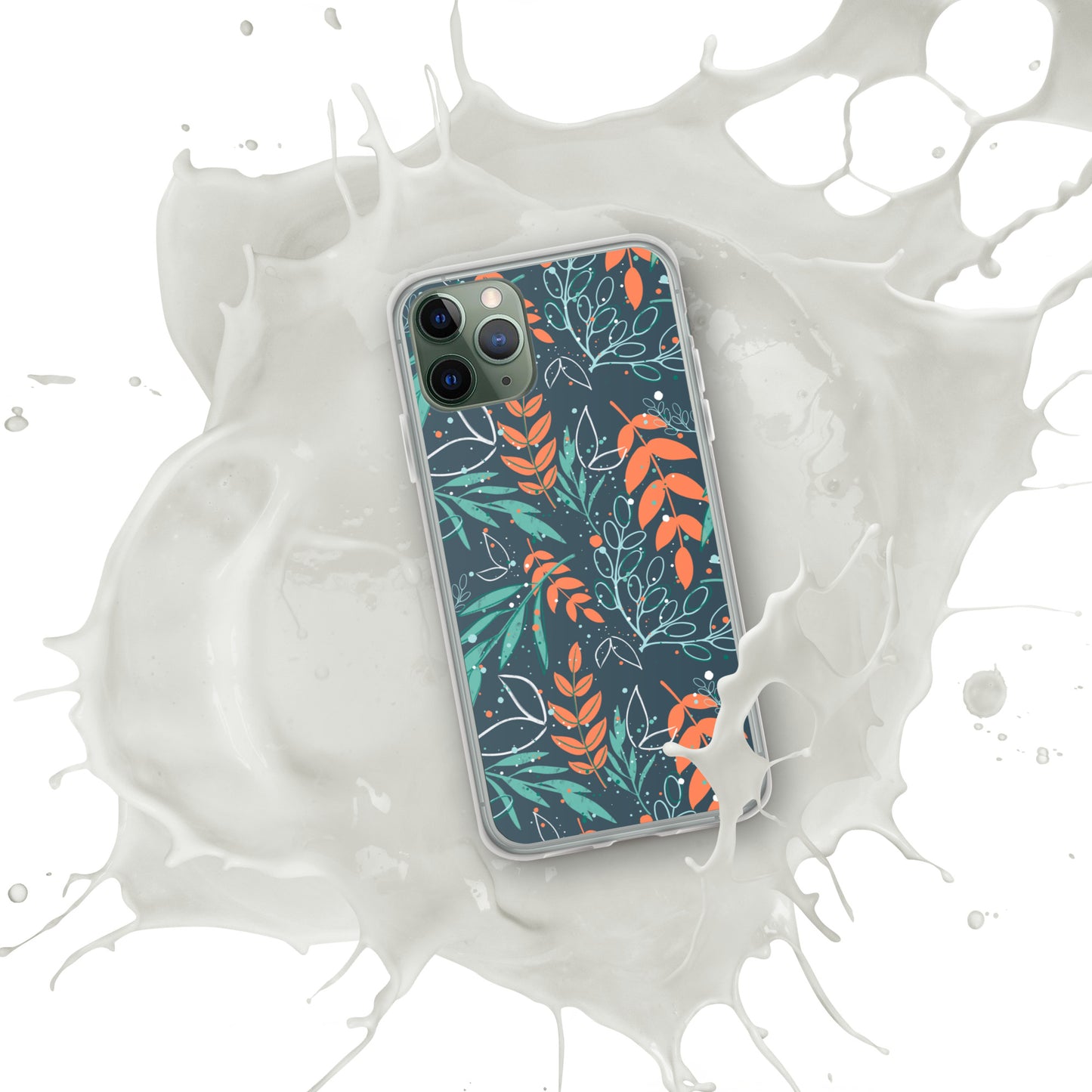 iPhone Case, Leaves blue