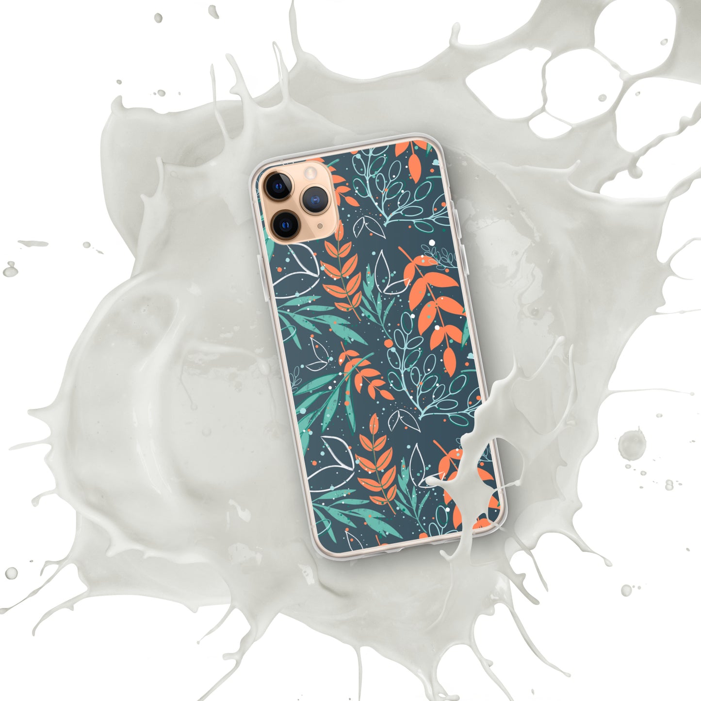 iPhone Case, Leaves blue