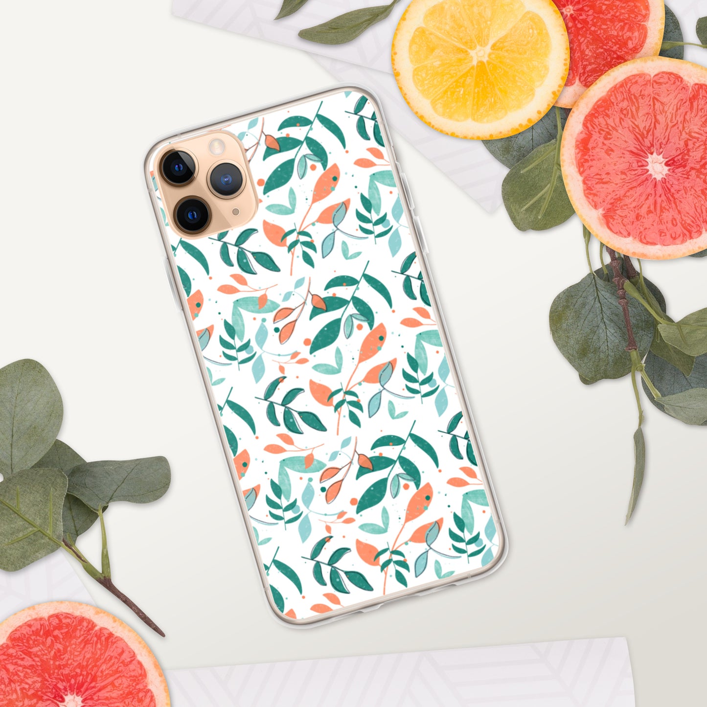 iPhone Case, Leaves white