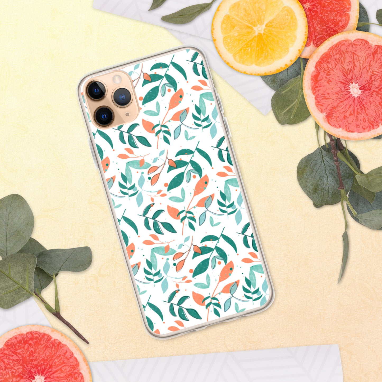 iPhone Case, Leaves white