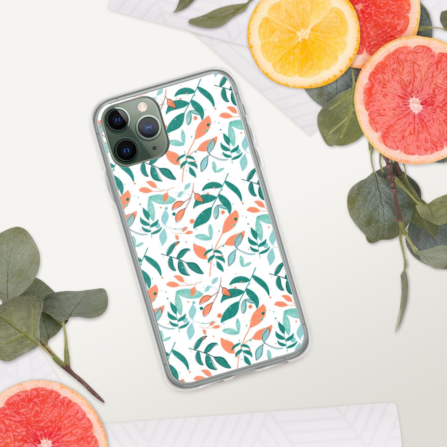 iPhone Case, Leaves white