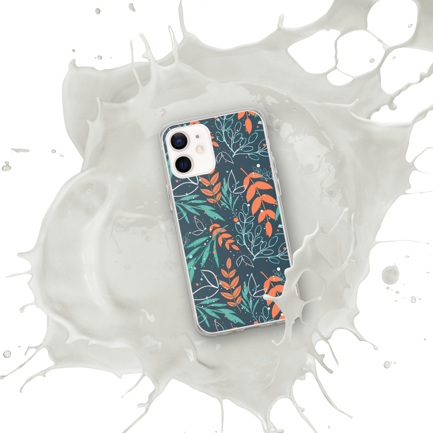 iPhone Case, Leaves blue