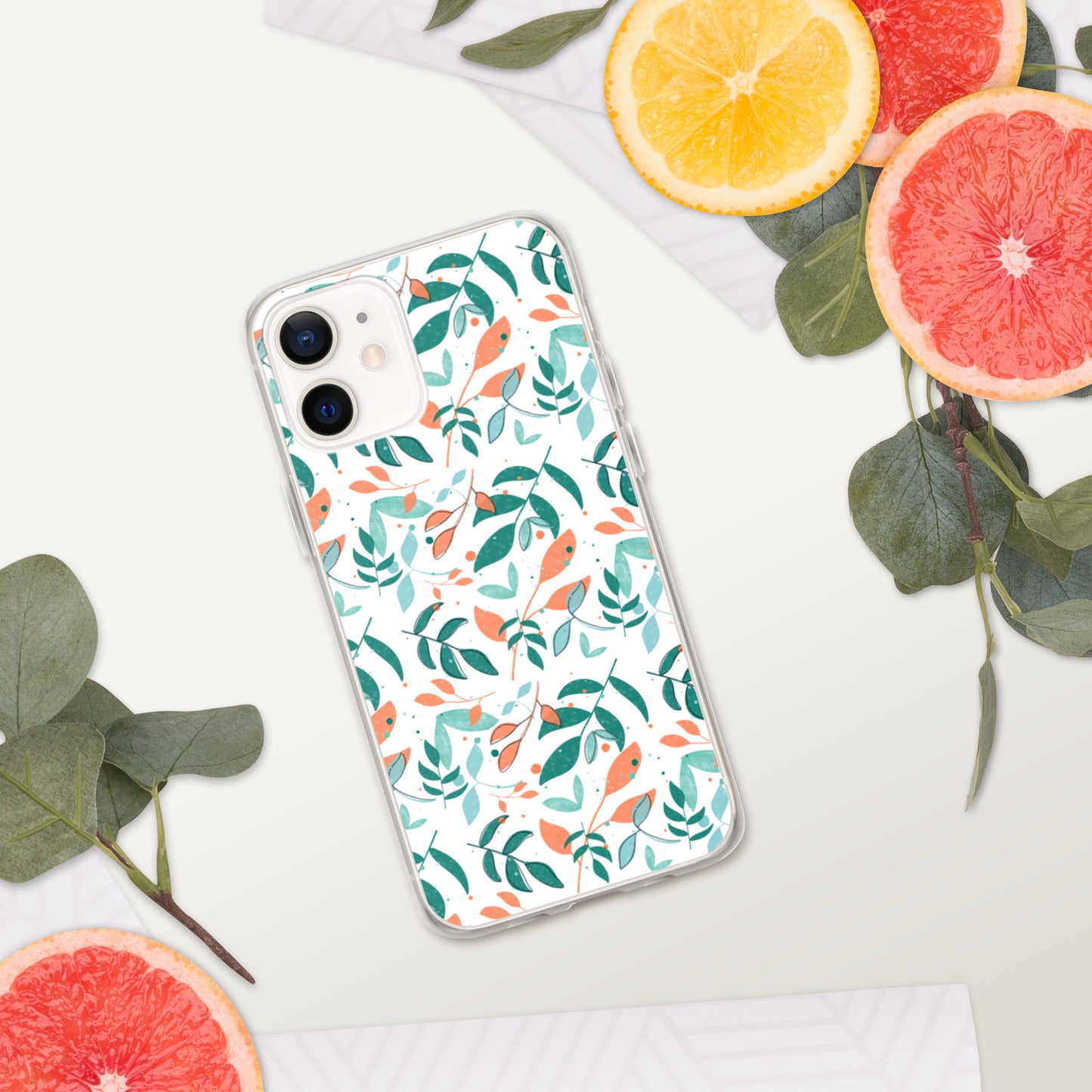 iPhone Case, Leaves white