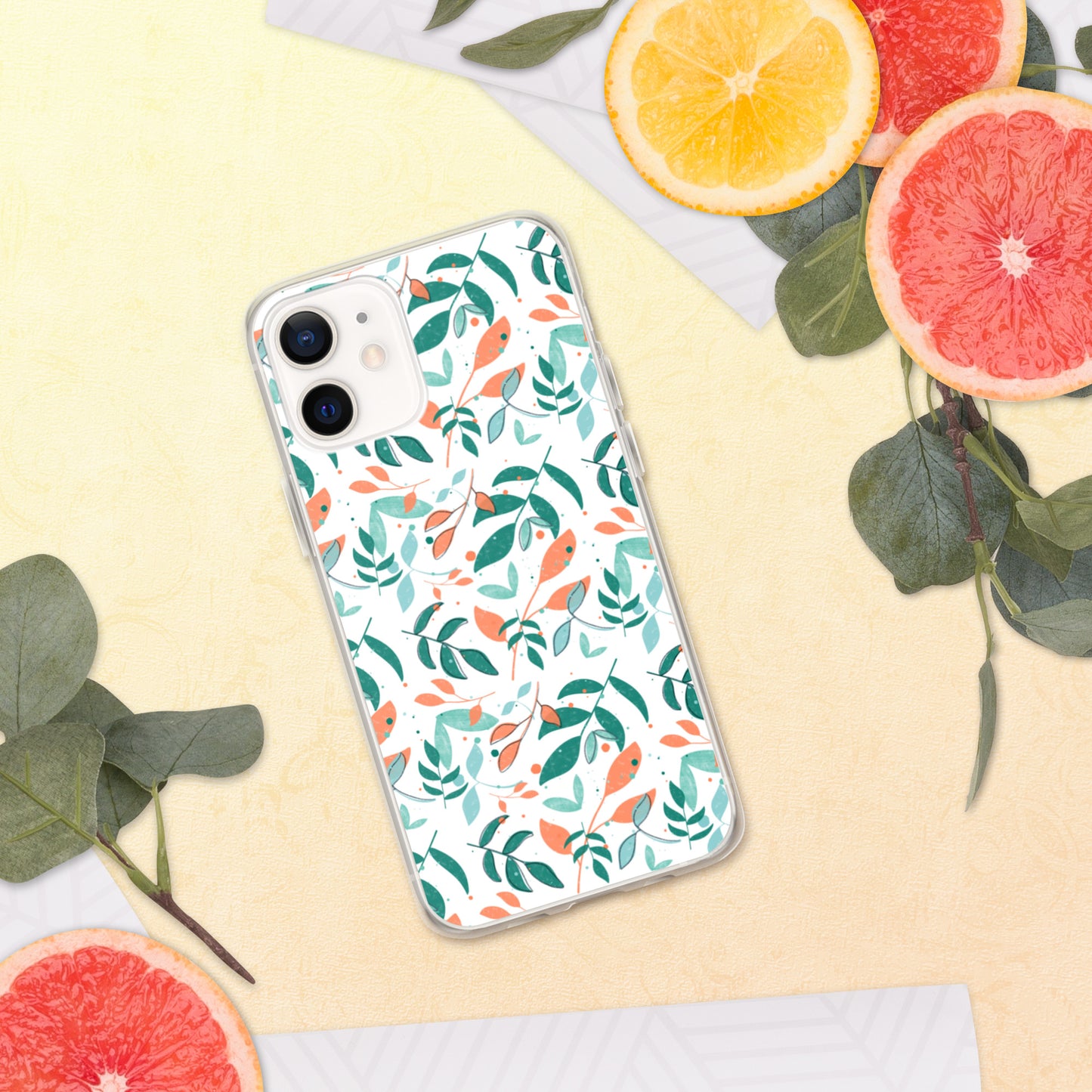 iPhone Case, Leaves white