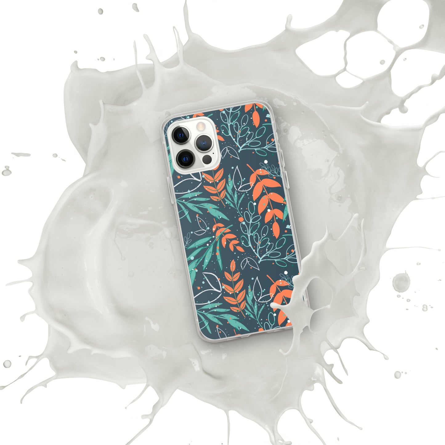 iPhone Case, Leaves blue