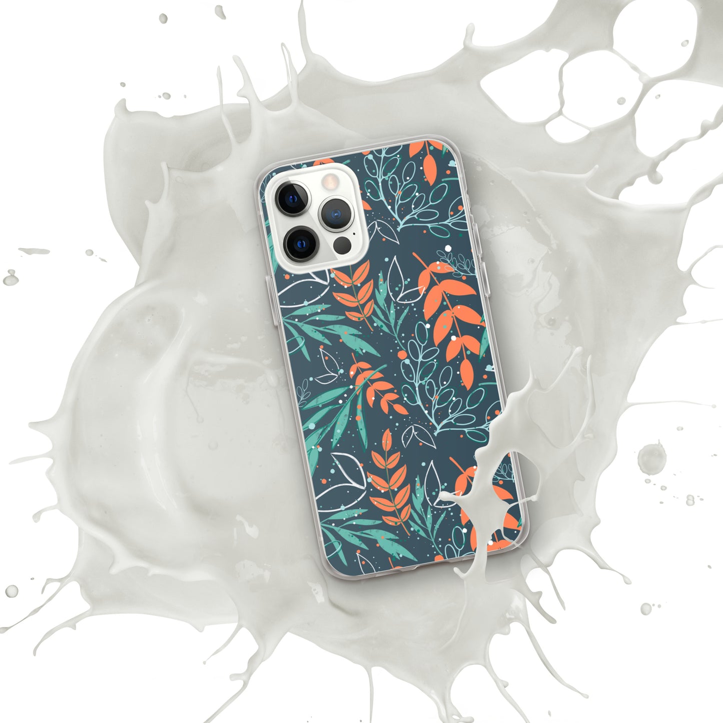 iPhone Case, Leaves blue