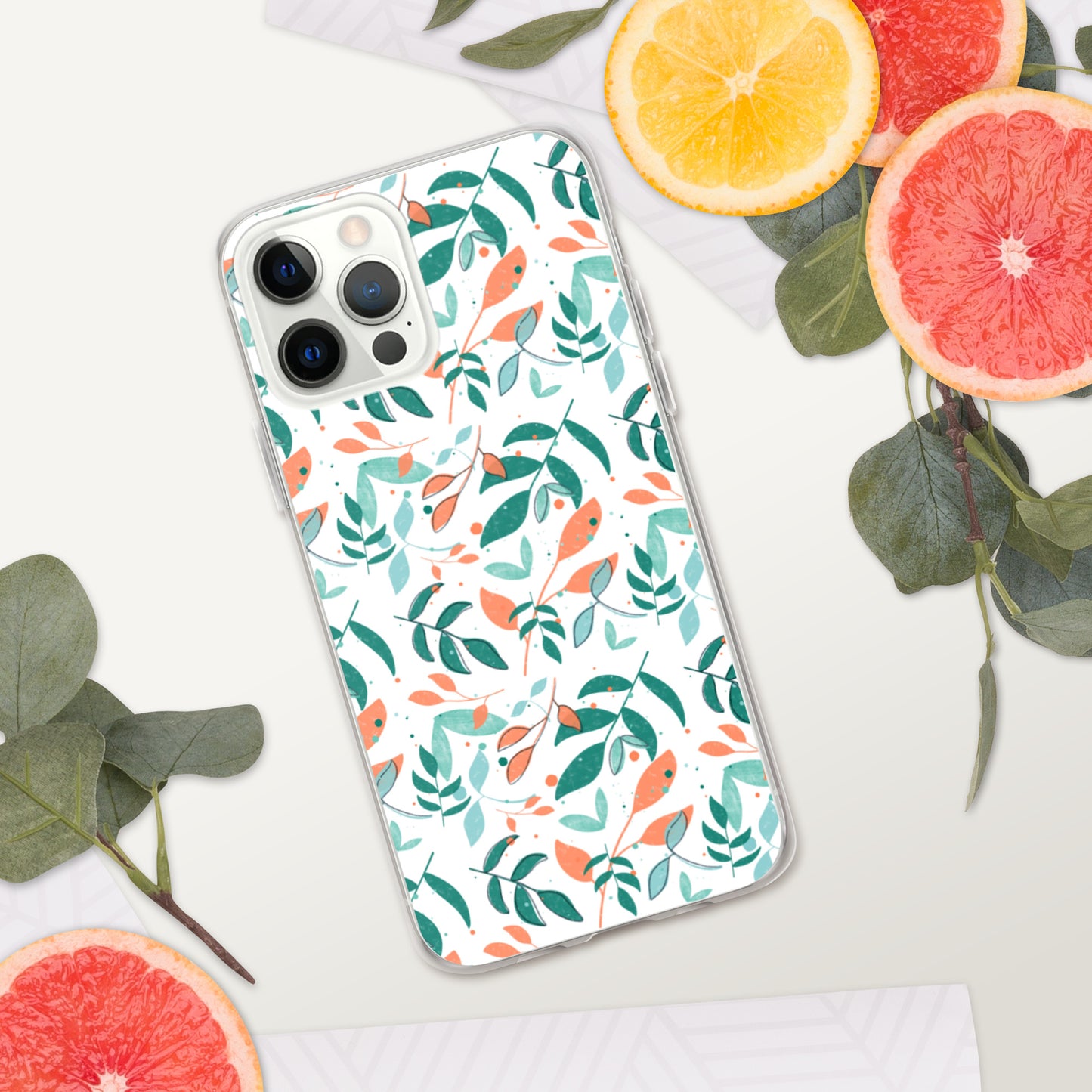 iPhone Case, Leaves white