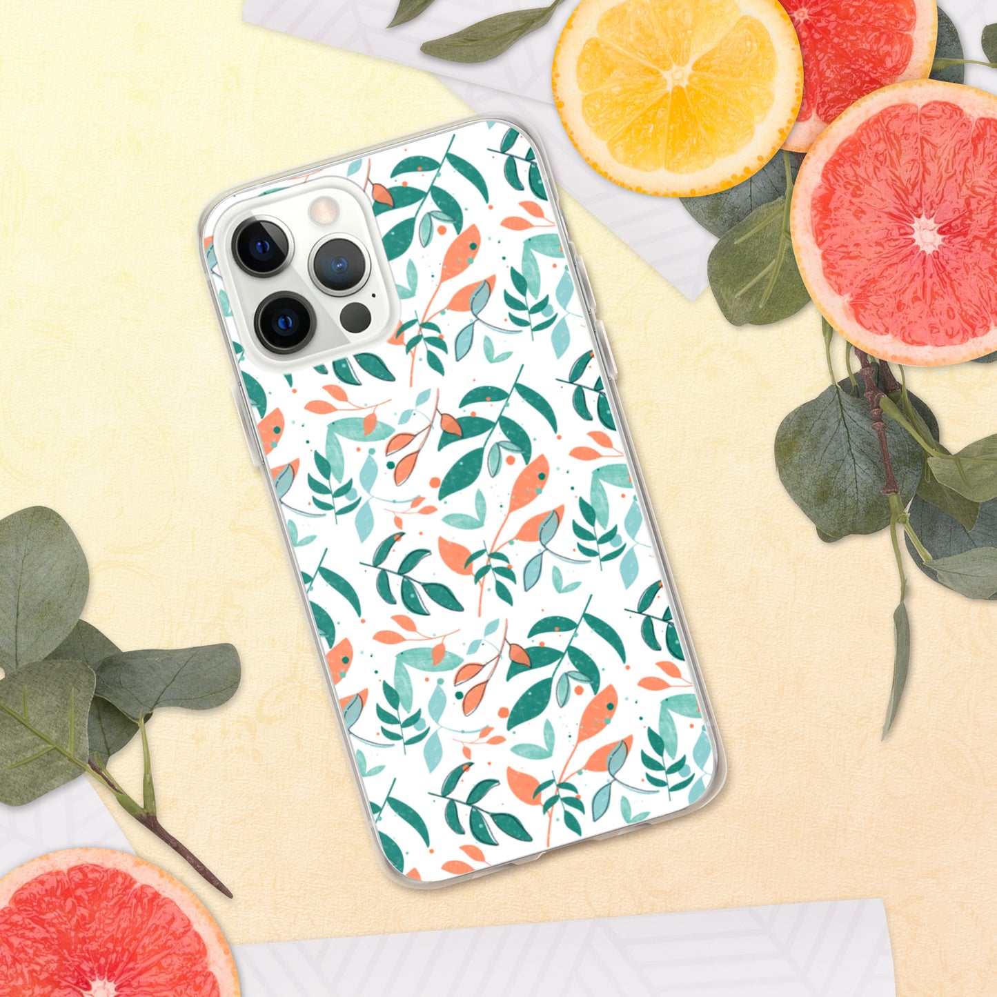 iPhone Case, Leaves white
