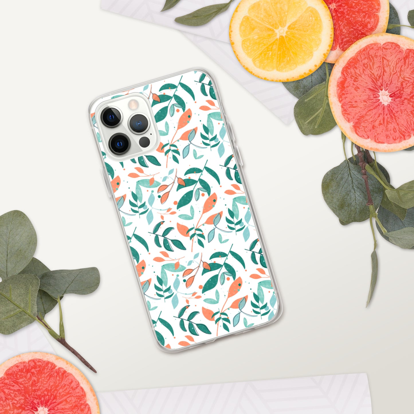 iPhone Case, Leaves white