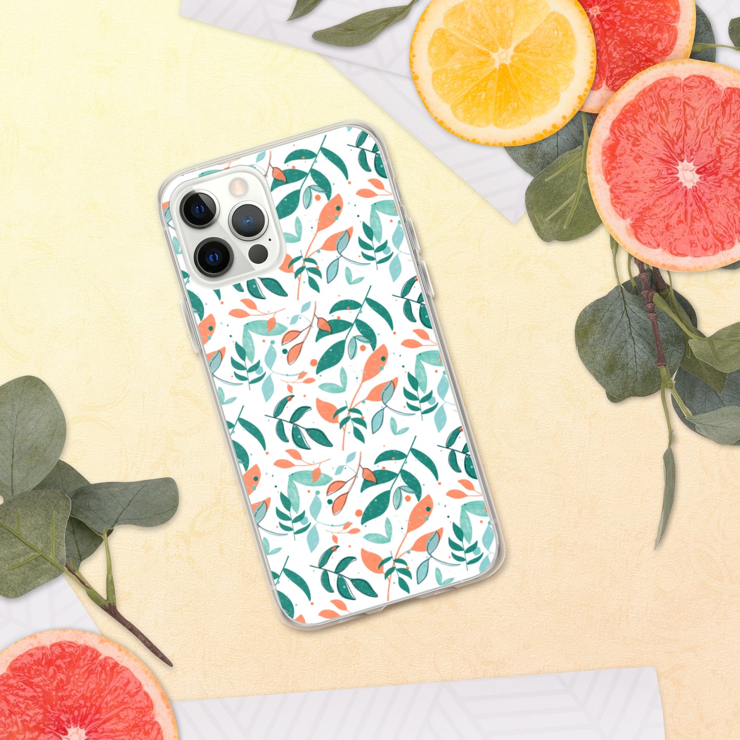 iPhone Case, Leaves white
