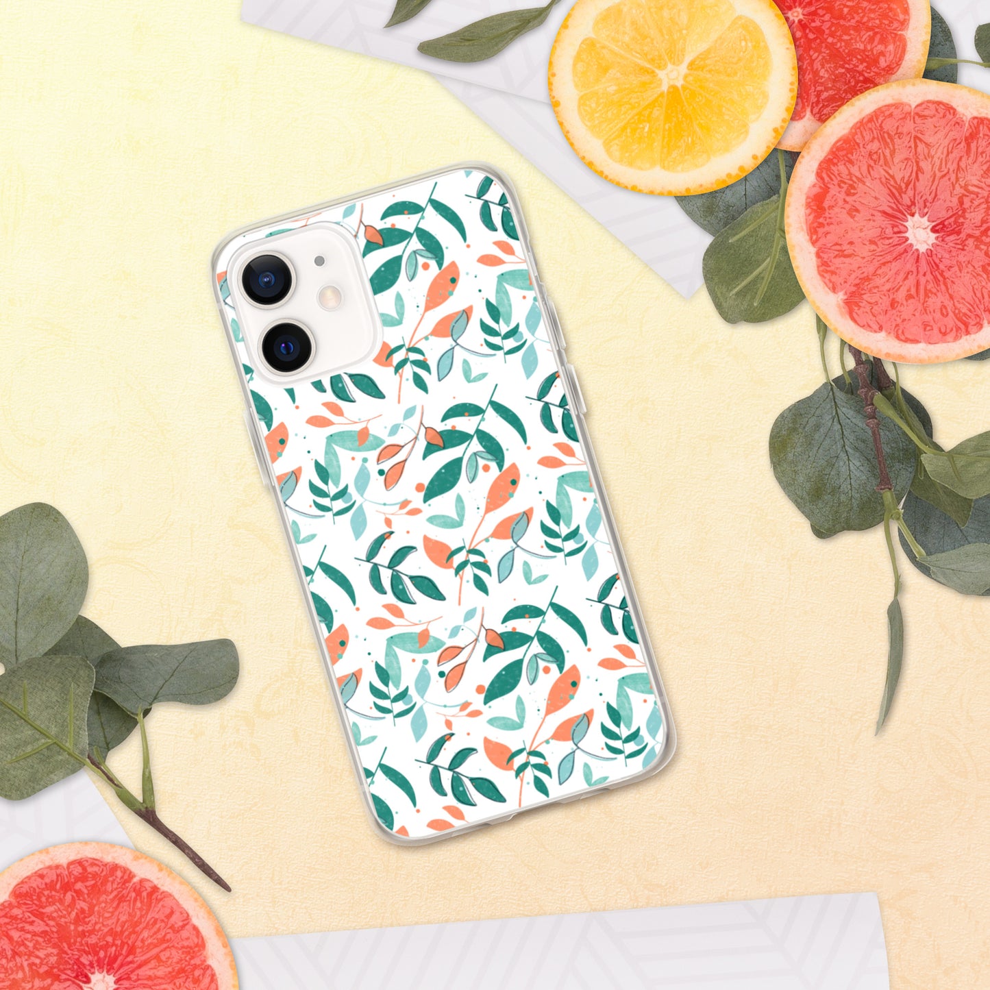 iPhone Case, Leaves white