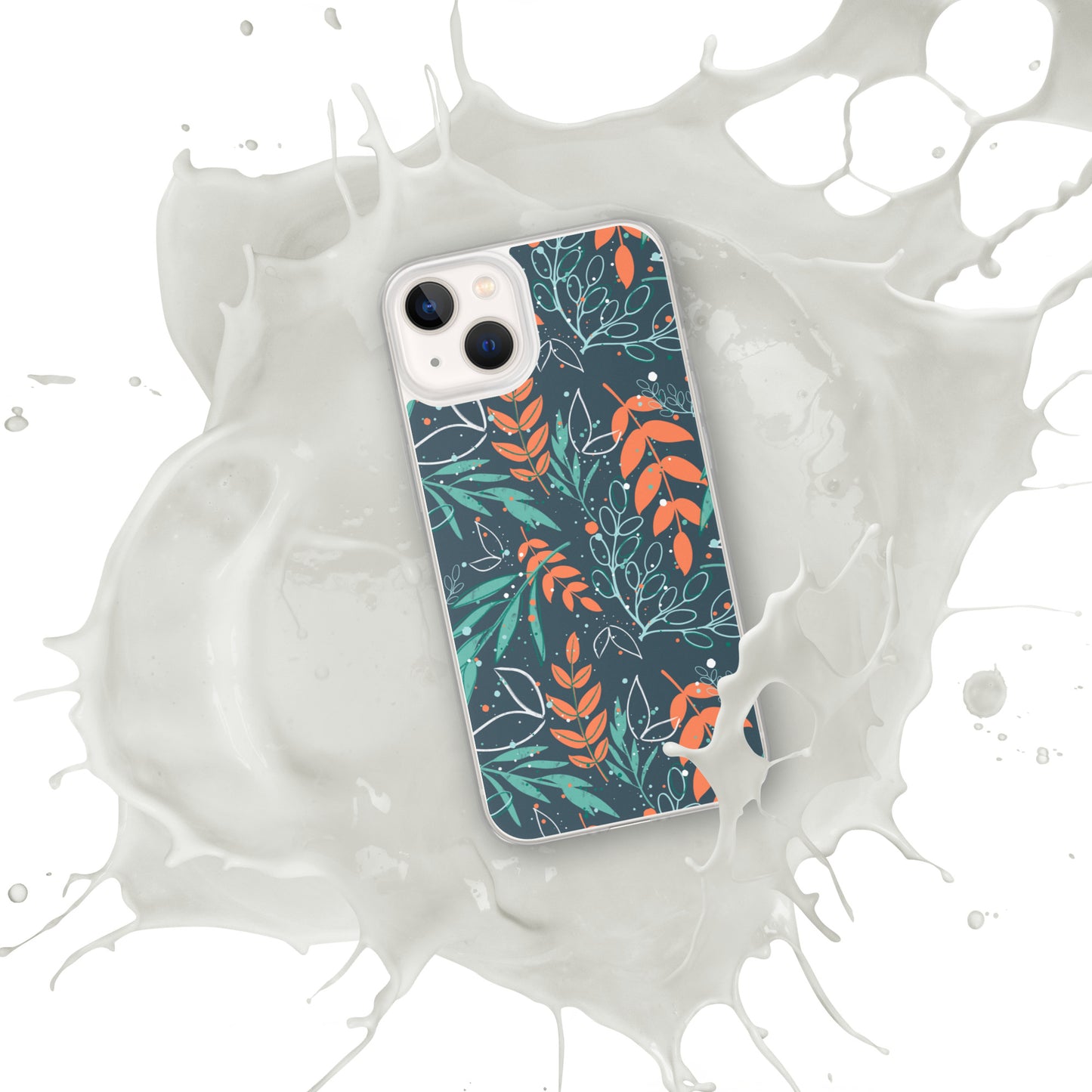 iPhone Case, Leaves blue