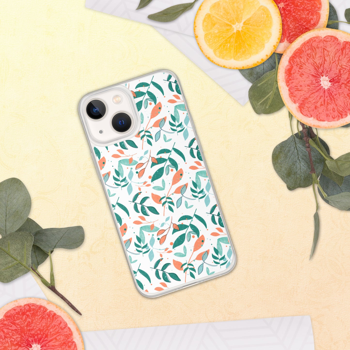 iPhone Case, Leaves white