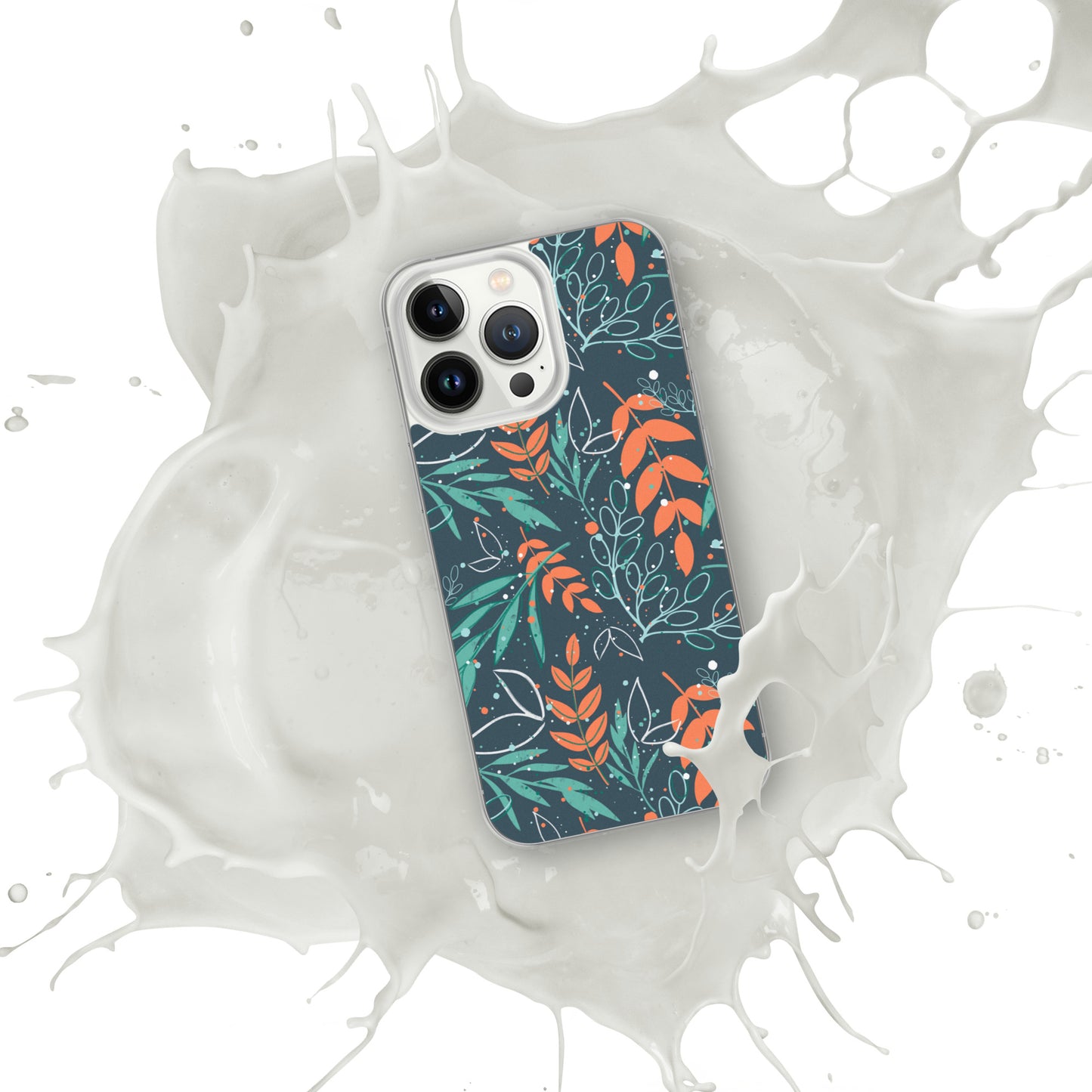 iPhone Case, Leaves blue